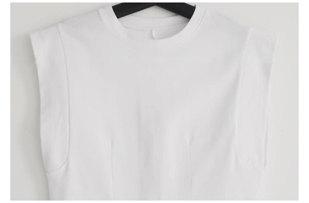 Back Open Power Shoulder T-Shirt_5015