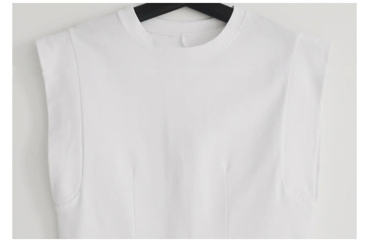 Back Open Power Shoulder T-Shirt_5015