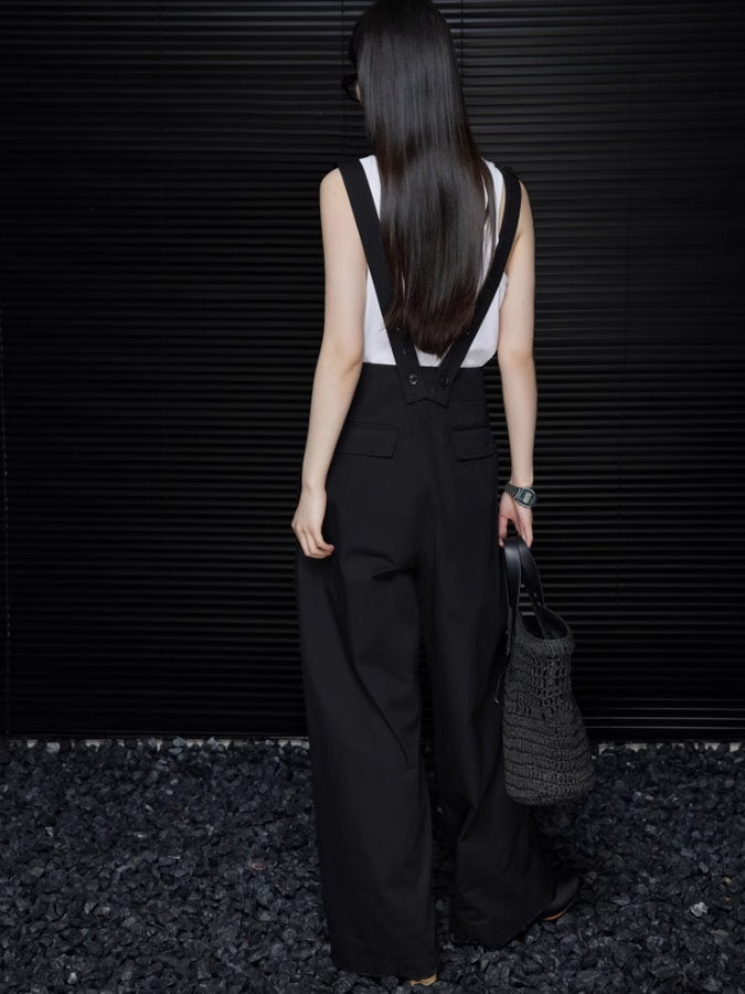 Wide leg suspender pants_BDHL4704