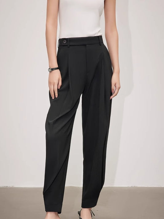Tapered tuck pants_BDHL4800 - HELROUS