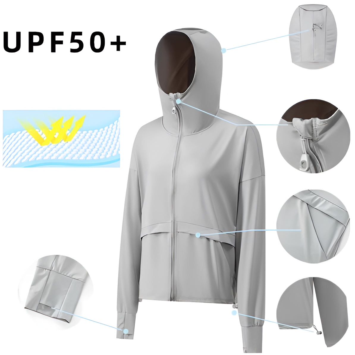 UV-Cut Sunscreen Thin Hoodie_BDHL6316