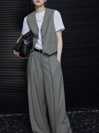 Deep tuck wide leg pants_BDHL4826