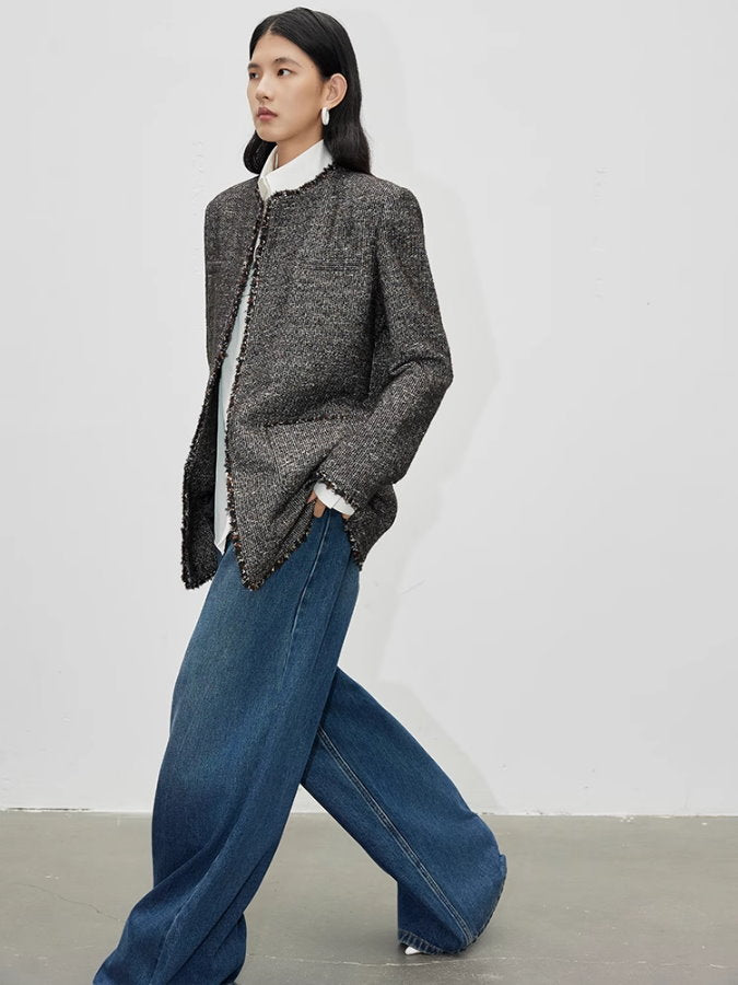 Tweed jacket vest set_BDHL5115