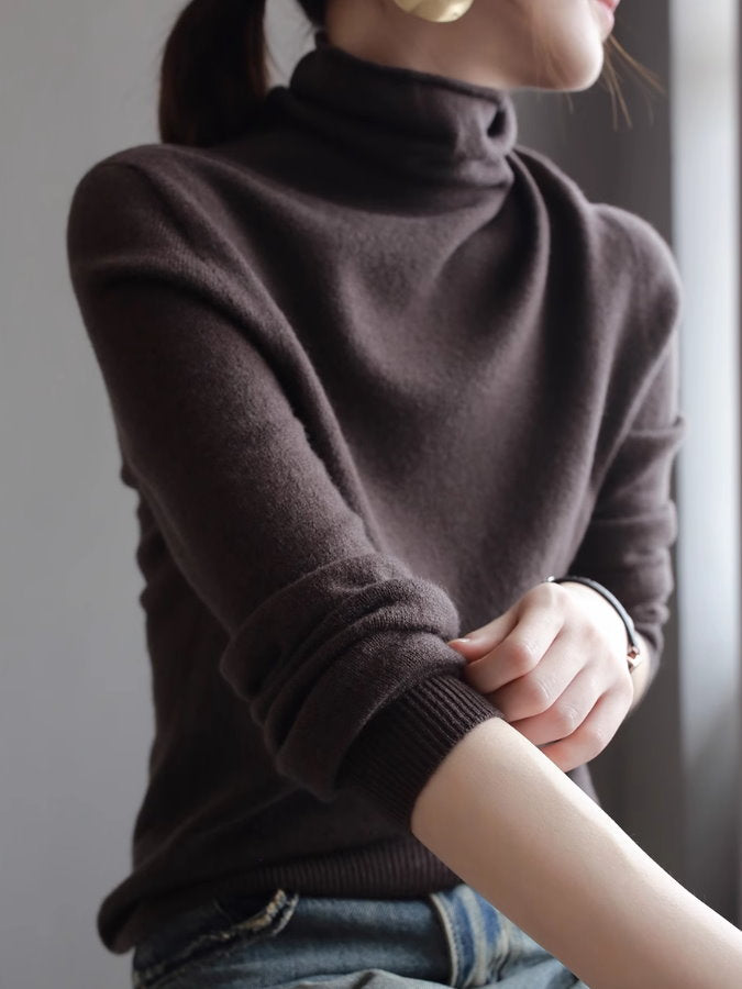 High neck long sleeve knit_BDHL4933