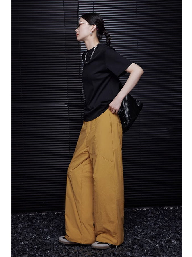 Wide leg down pants_BDHL5091