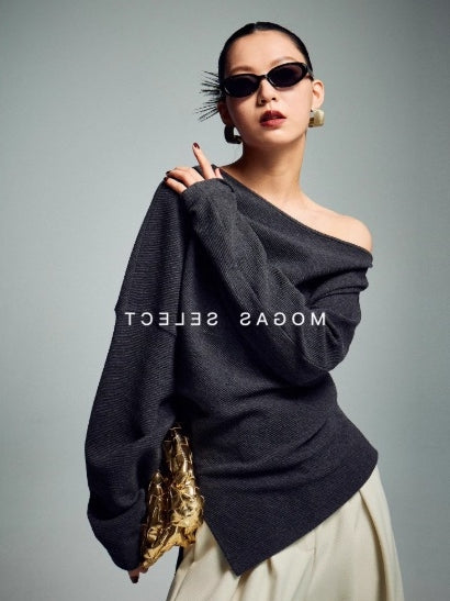 Asymmetric Off-Shoulder Tops_BDHL7109