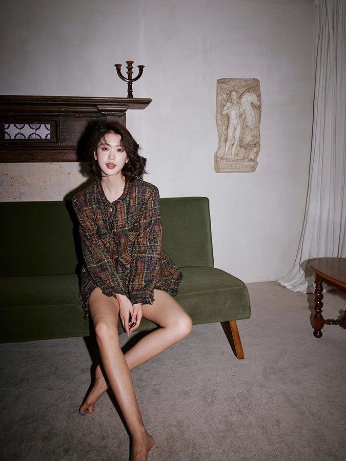 Check tweed jacket or shorts_BDHL4930