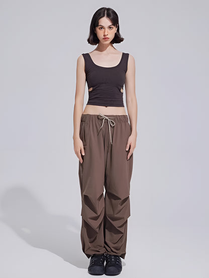 Quick-Drying Pleated Cargo Pants_BDHL6317