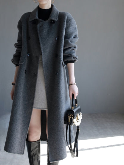 Double breasted wool coat_BDHL5619 