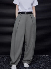 Deep tuck wide leg pants_BDHL4826