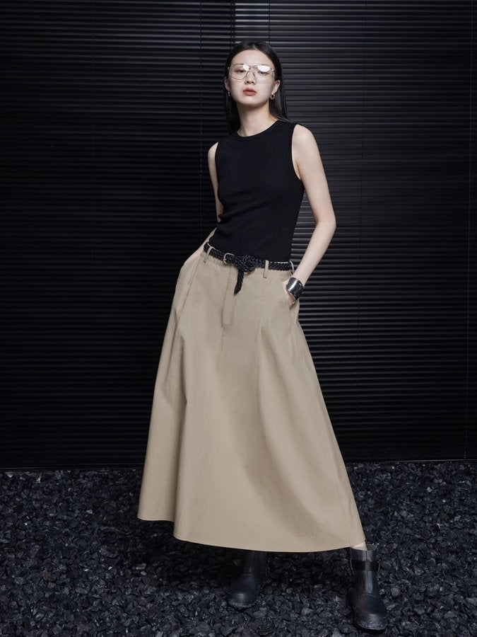 Panel Flare A-Line Long Skirt_BDHL4689 - HELROUS