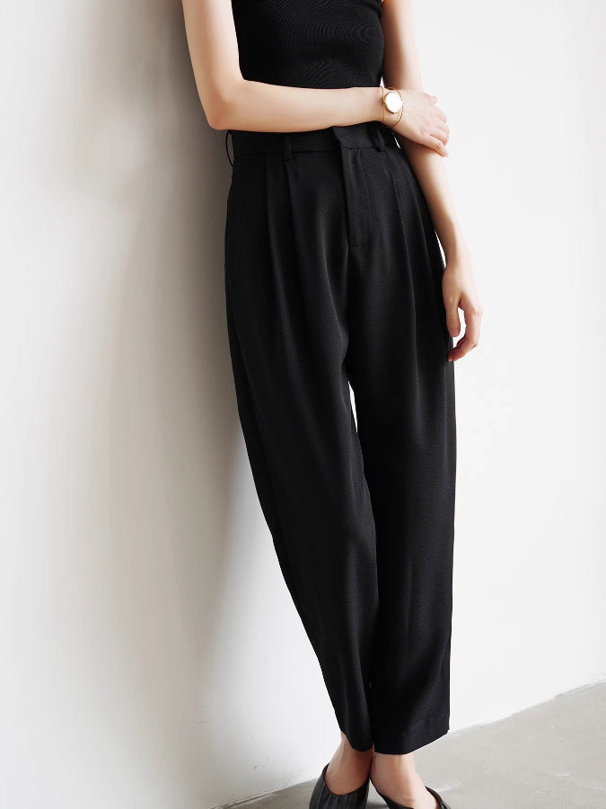 Slacks Tucked ankle pants_BDHL4790