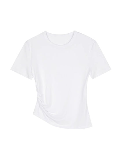 Diagonal hem T-shirt_BDHL4847
