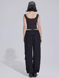 Quick-Drying Pleated Cargo Pants_BDHL6317