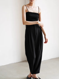 Slacks Tucked ankle pants_BDHL4790