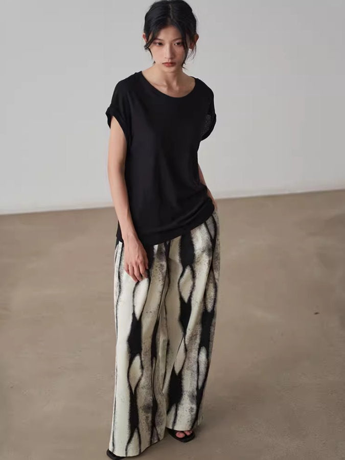 Ink Print Wide Leg Pants_BDHL4735