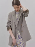 Gold Button Casual Suit Jacket_BDHL7144