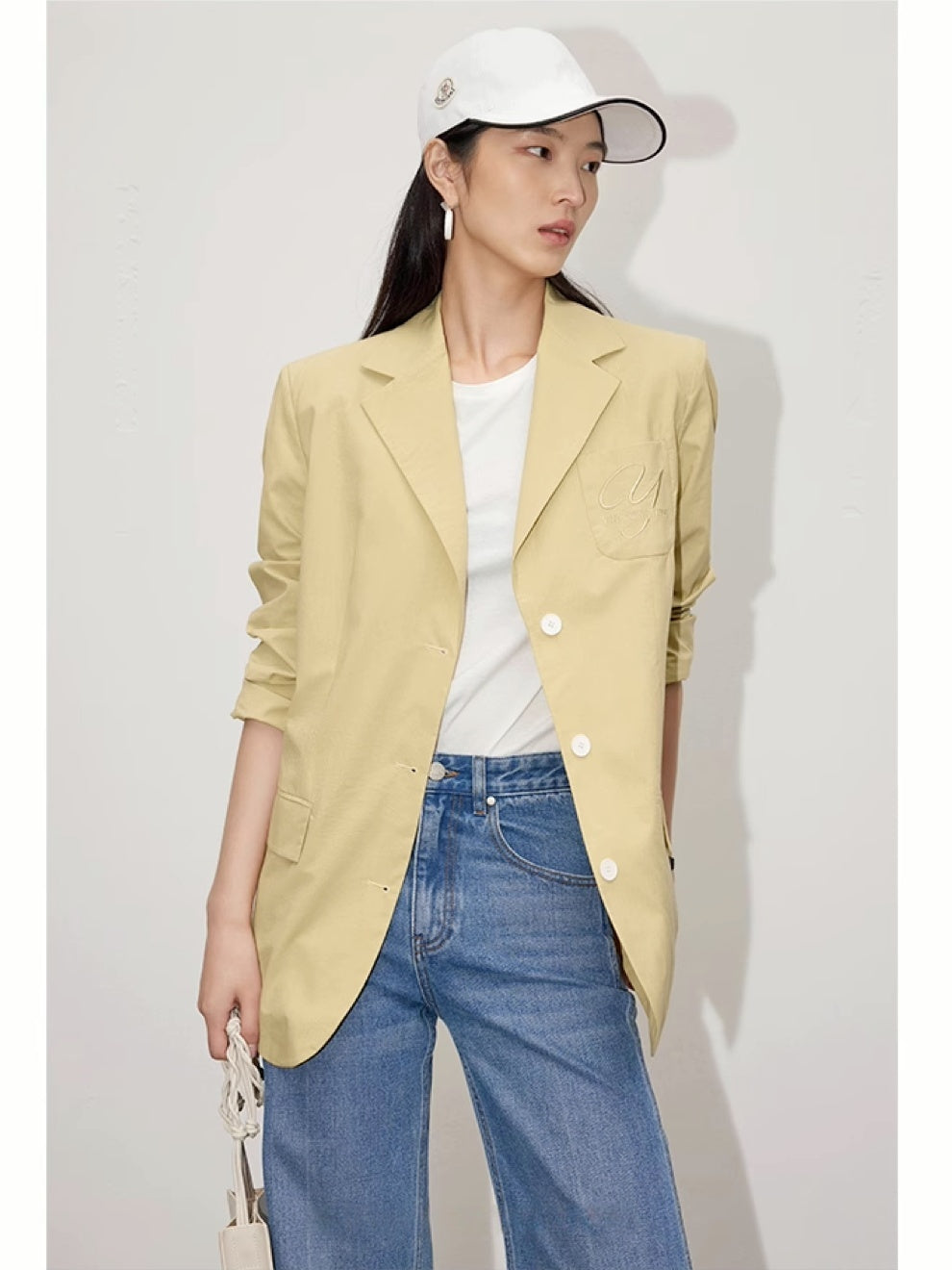 Summer Color Jacket-Vest-Pants Three-Piece Set_BDHL4950