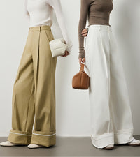 Floor length straight wide leg pants_BDHL5515