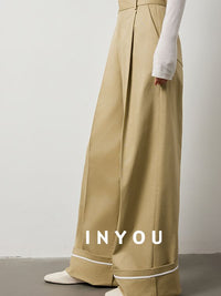 Floor length straight wide leg pants_BDHL5515