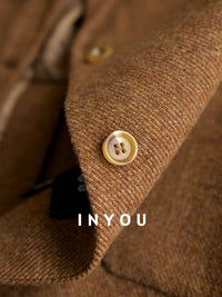 Wool brown suit jacket or vest_BDHL5521