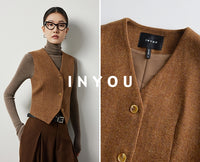 Wool brown suit jacket or vest_BDHL5521