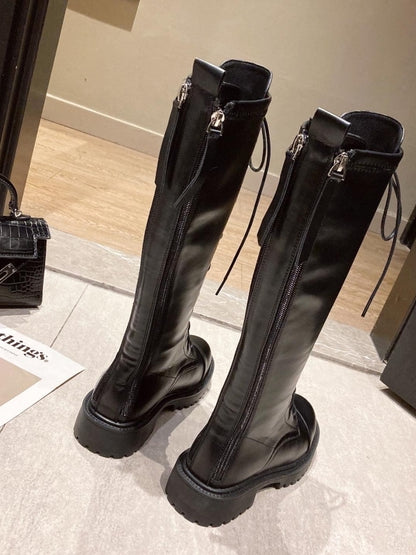 Lace-up long boots_BDHL5533