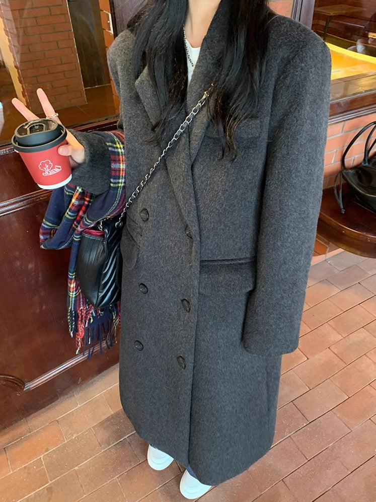 Gray wool long coat_BDHL5534