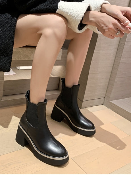 Waterproof platform short boots_BDHL5554