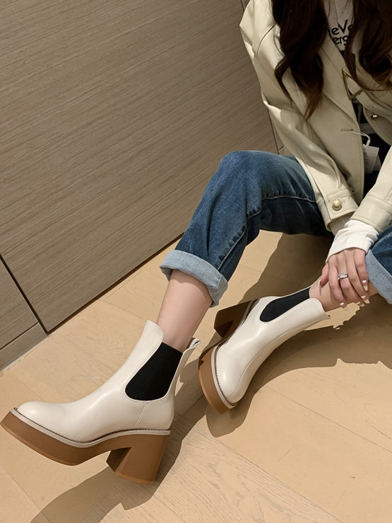 Waterproof platform short boots_BDHL5554
