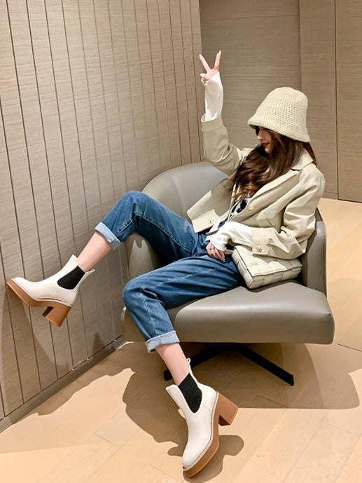 Waterproof platform short boots_BDHL5554