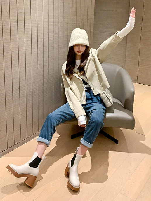 Waterproof platform short boots_BDHL5554