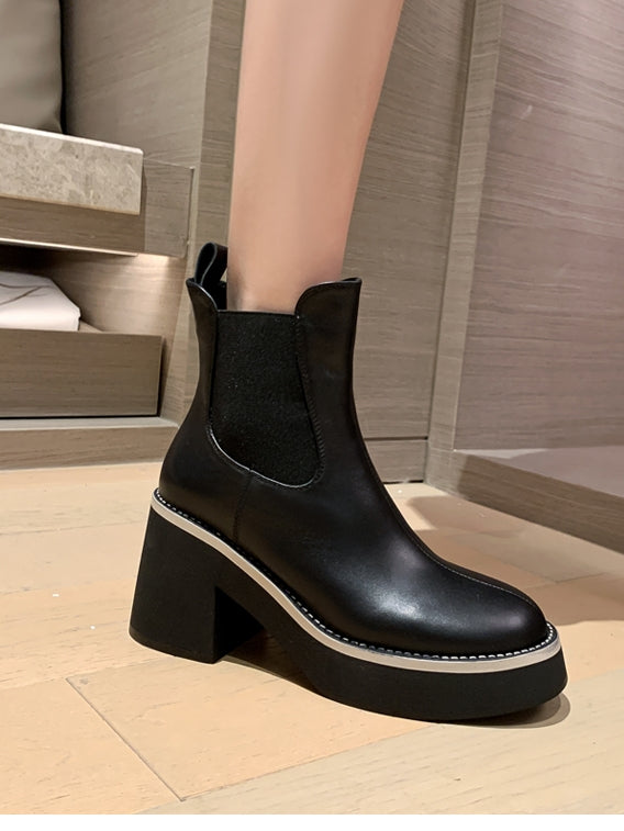 Waterproof platform short boots_BDHL5554 