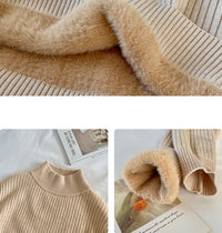 Brushed half turtleneck knit_BDHL5556