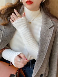 Brushed half turtleneck knit_BDHL5556