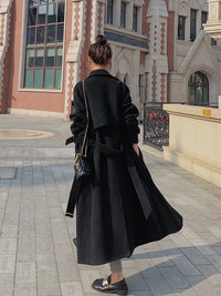 Thick double breasted long coat_BDHL5558 