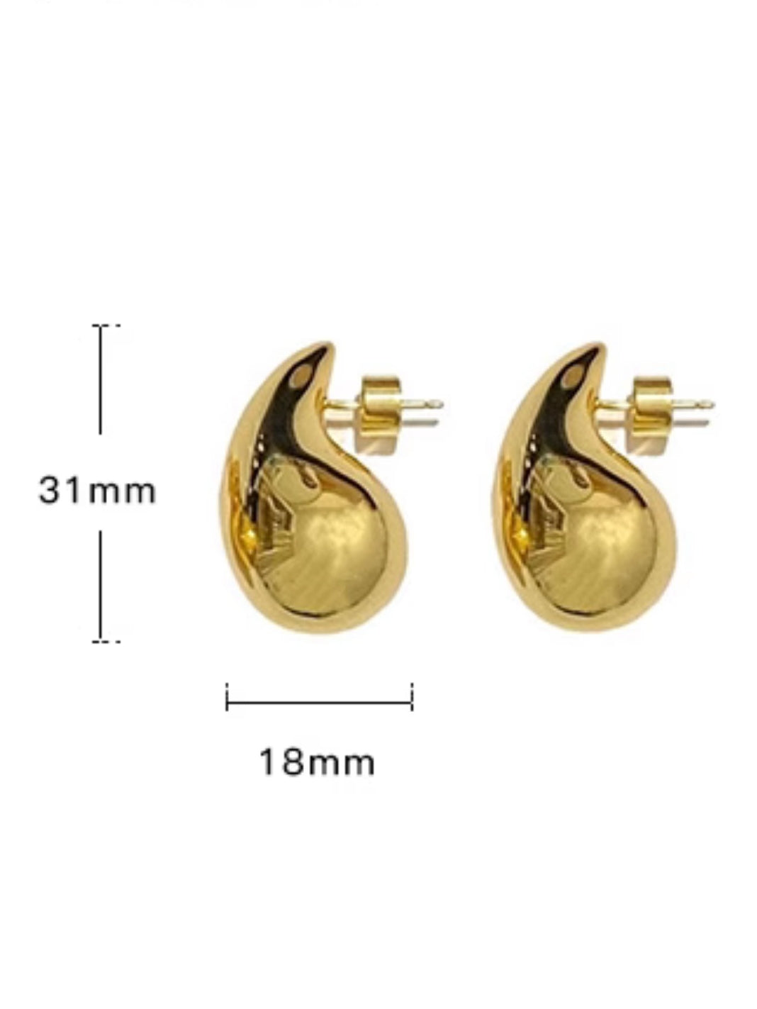 Water drop pierce or ear clips_BDHL5561