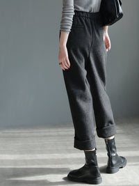 Wool harem suit pants_BDHL5612