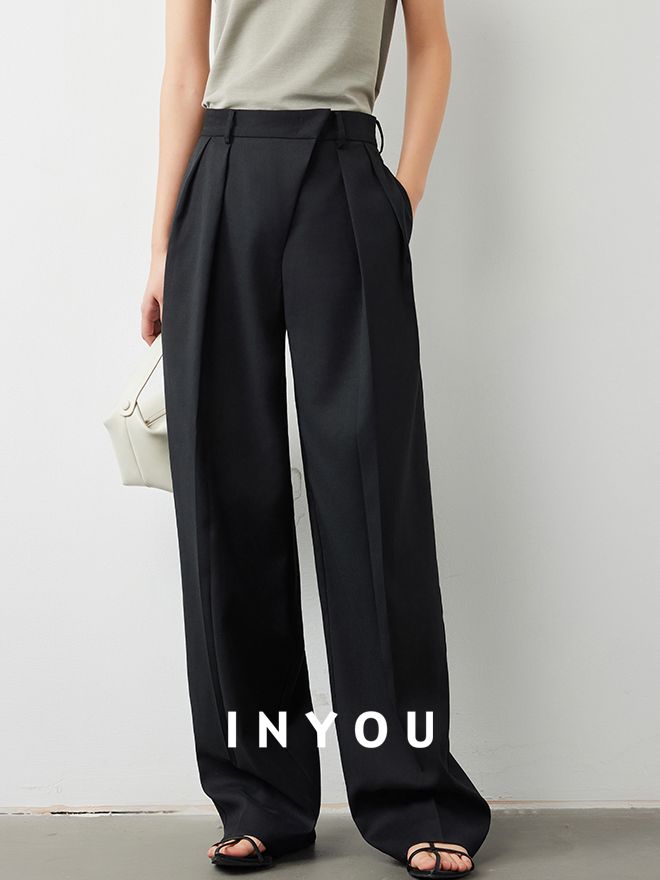 Wool wide leg pants_BDHL5660 - HELROUS