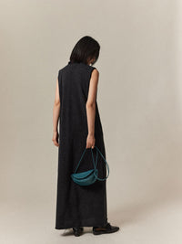 U-neck sleeveless wool dress_BDHL5673