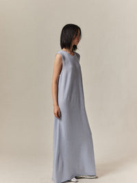 U-neck sleeveless wool dress_BDHL5673