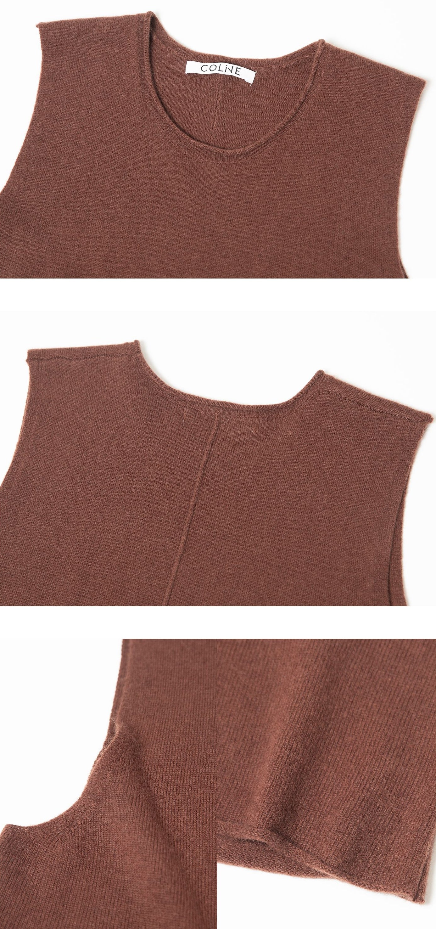 U-neck sleeveless wool dress_BDHL5673
