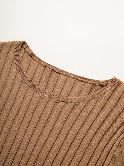 Bell sleeve striped sweater_BDHL5683