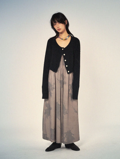 Pocket design print sleeveless dress_BDHL5687