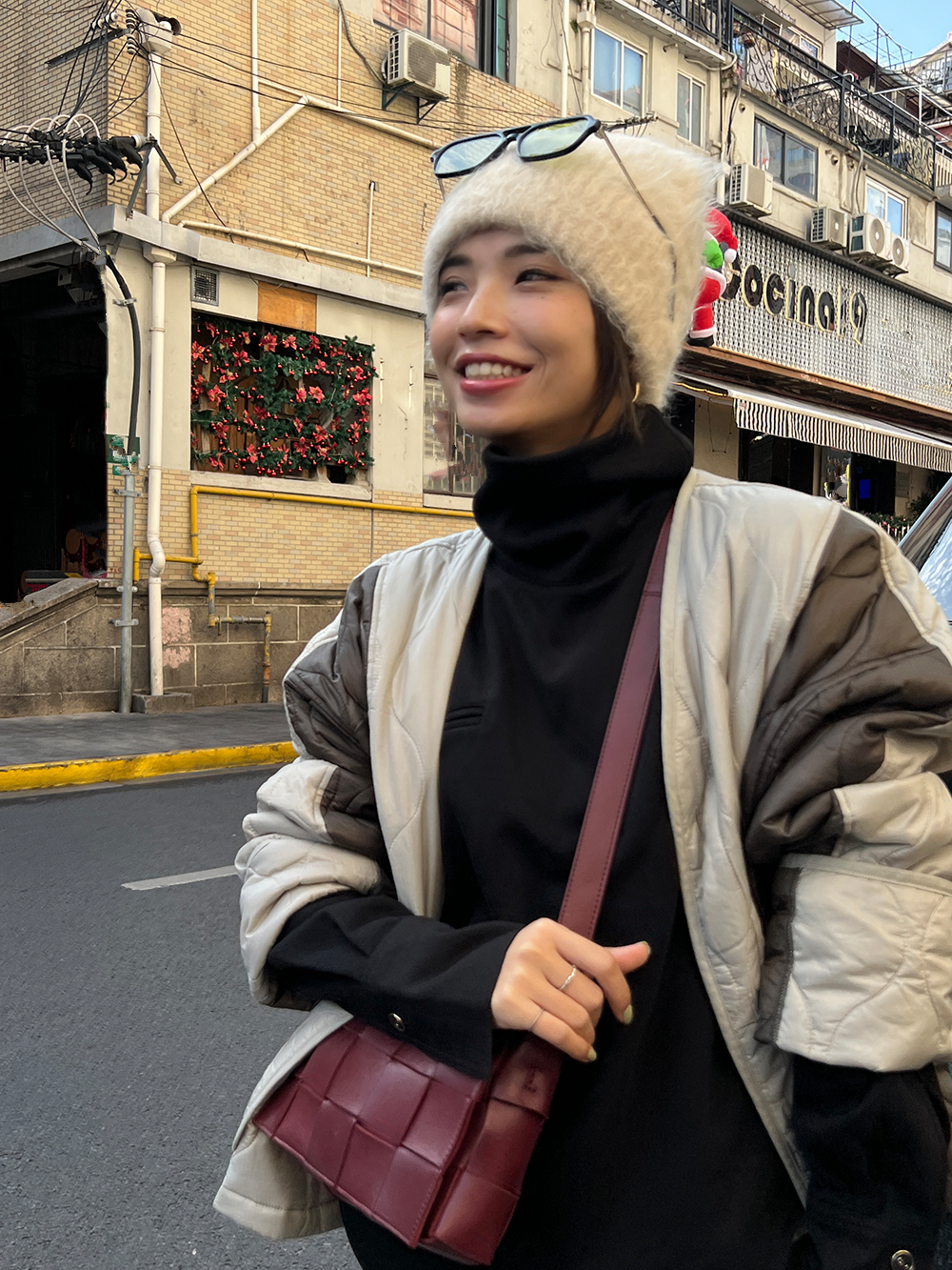 Velvet turtleneck long sleeve tops_BDHL5702