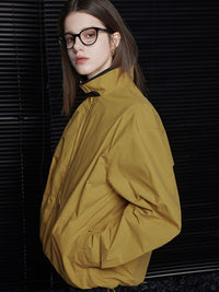 Yellow coffee reversible jacket_BDHL5755