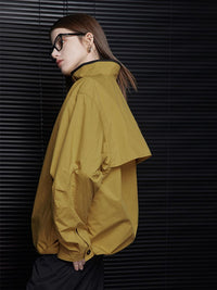 Yellow coffee reversible jacket_BDHL5755