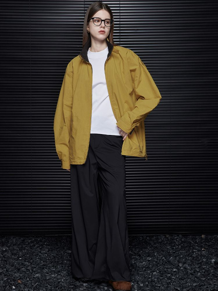 Yellow coffee reversible jacket_BDHL5755