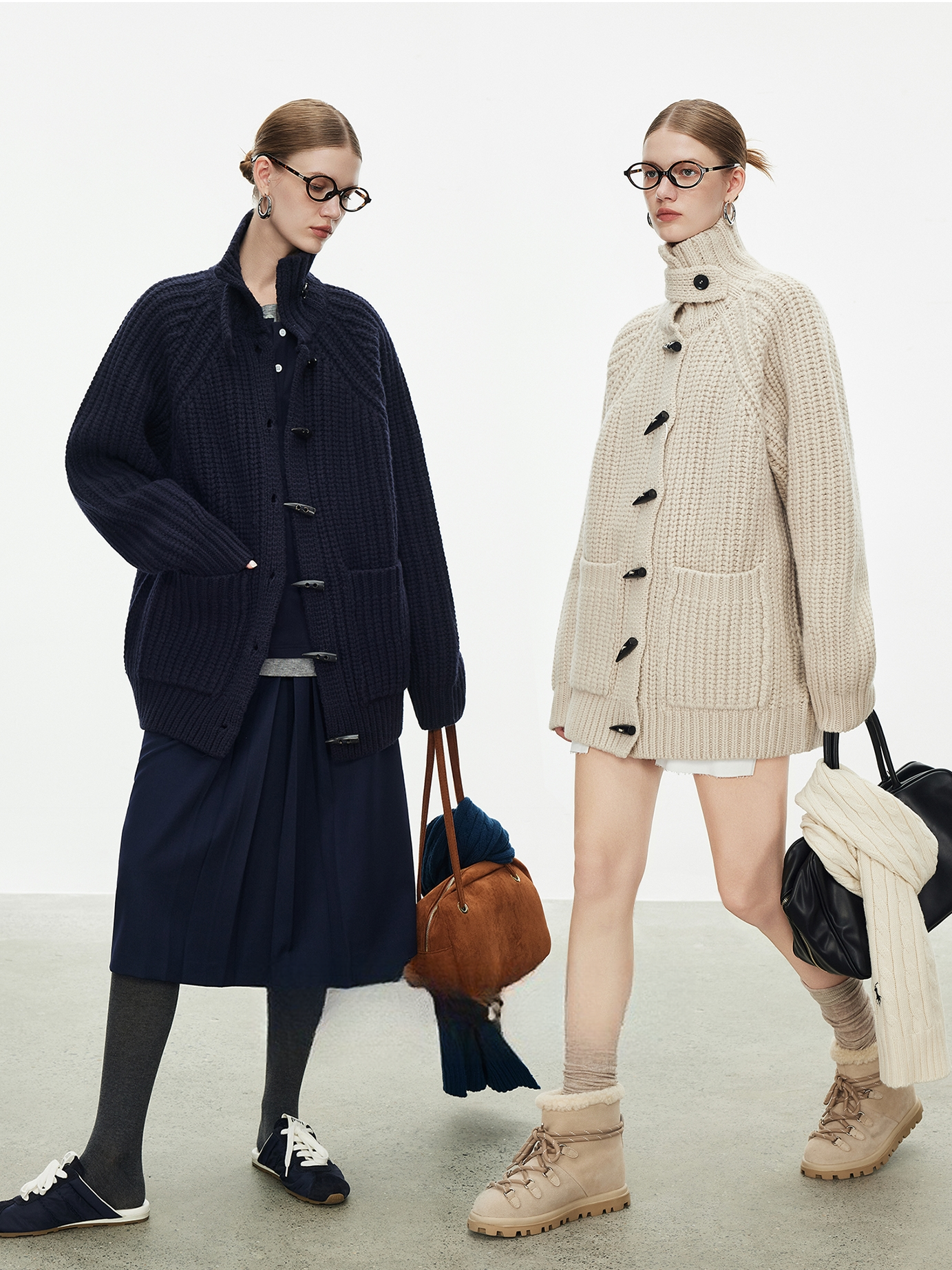 Horn Button Knit Coat_BDHL7978