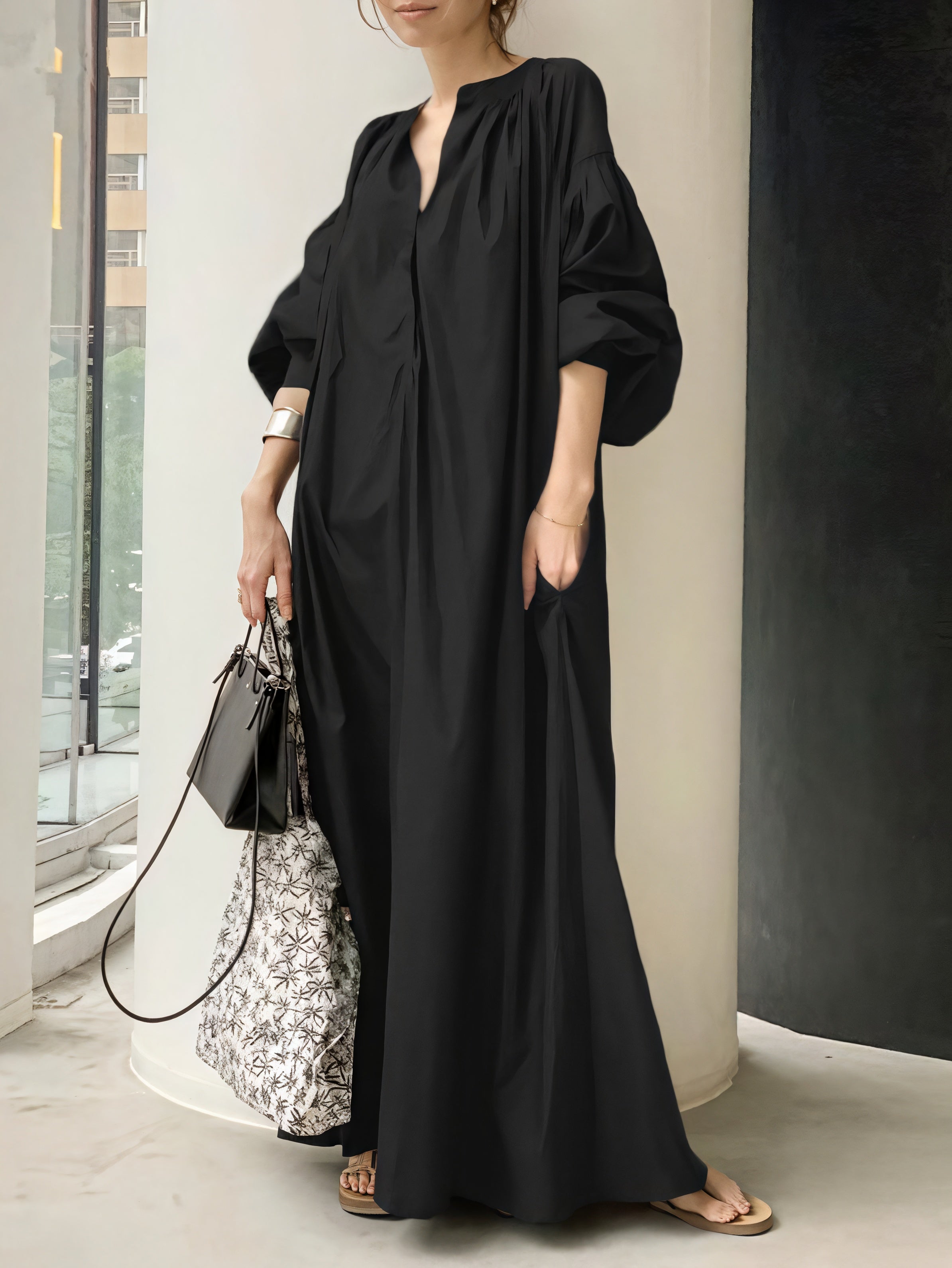 Stand Collar Sleeveless Dress_BDHL7224